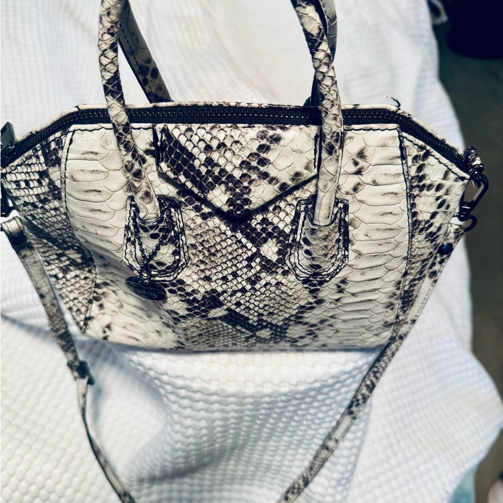 New Laura DiMaggio Milan Handbag Medium Italian, snake skin leather bag